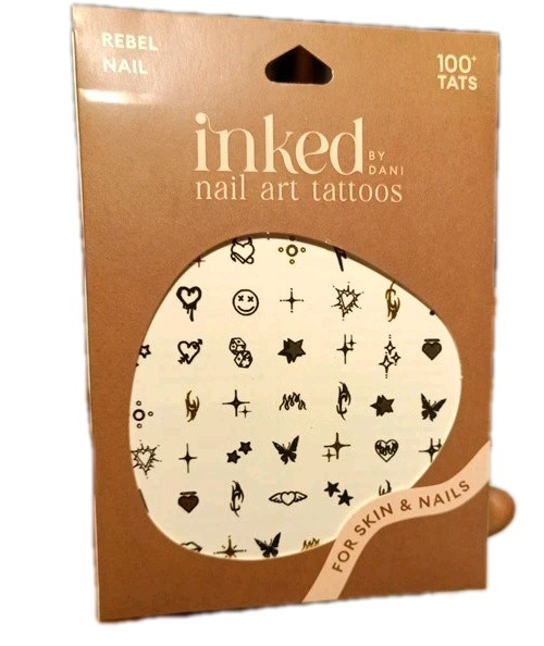 Rebel Nail Gold Metallic Inked By Dani Nail Art Tattoos For Skin & Nails 100 Tat