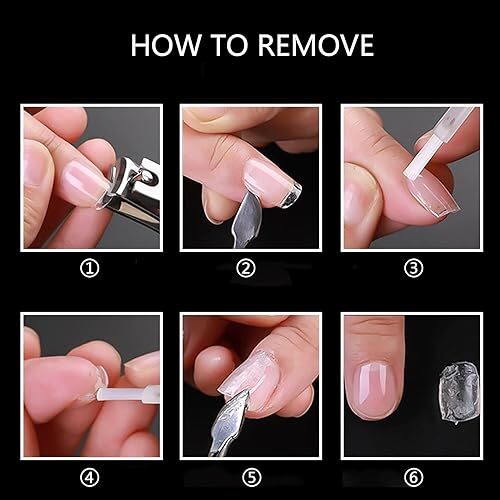 500Pcs Square Nail Tips Full Cover Clear Fake Nail Tips for B-square clear