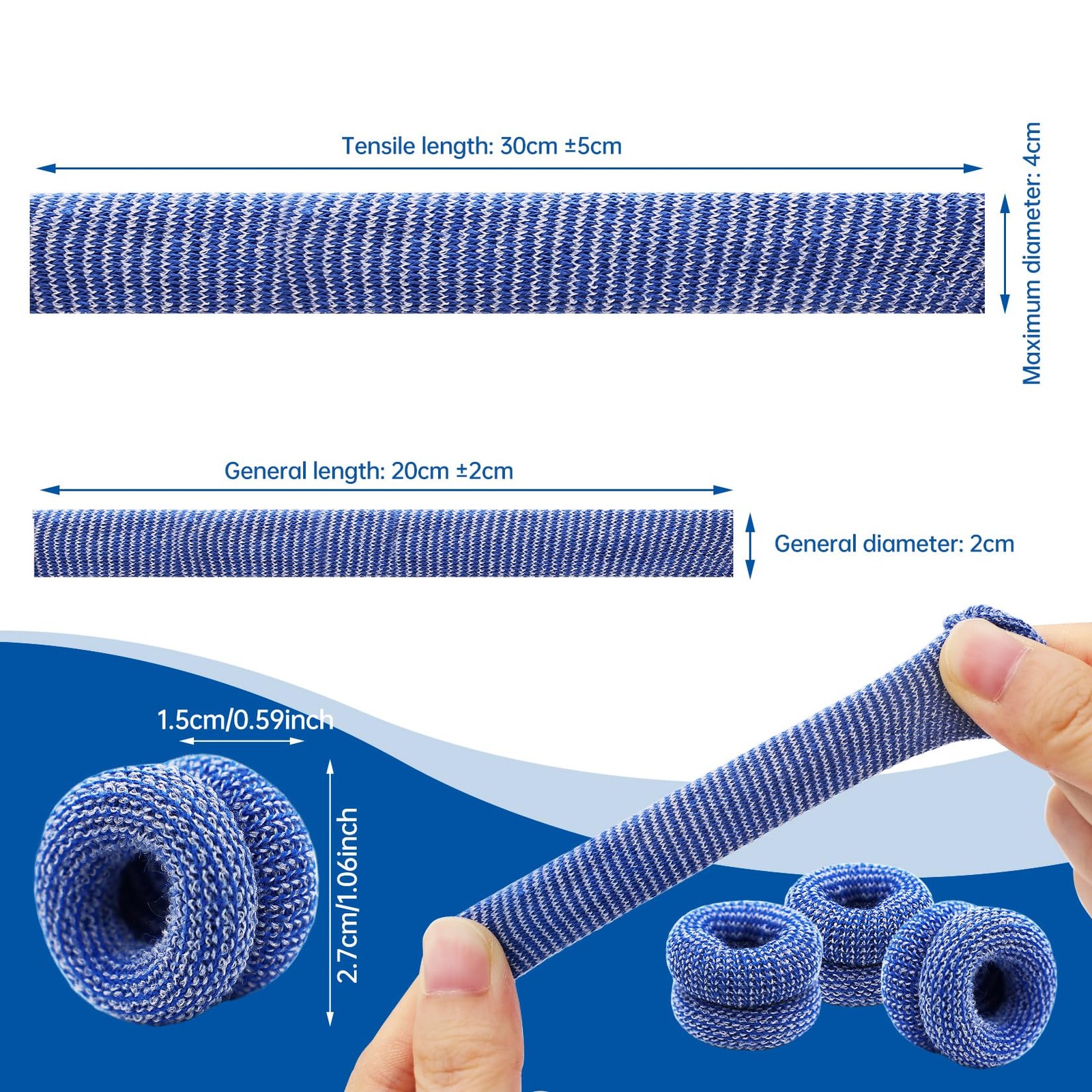 Finger Cots for Wound Care Gardening Fitness Medium Size Pack of 60 Blue