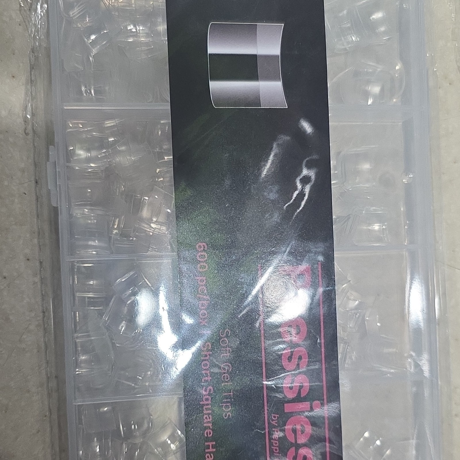 Peppi Gel Soft Gel Tips Short Square Clear Full Cover Numbered With Box