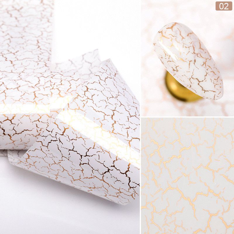 Nail Sticker STICKER FOILS GOLDENS DESERT MARBLING NAIL ART FOIL BLACK WHITE