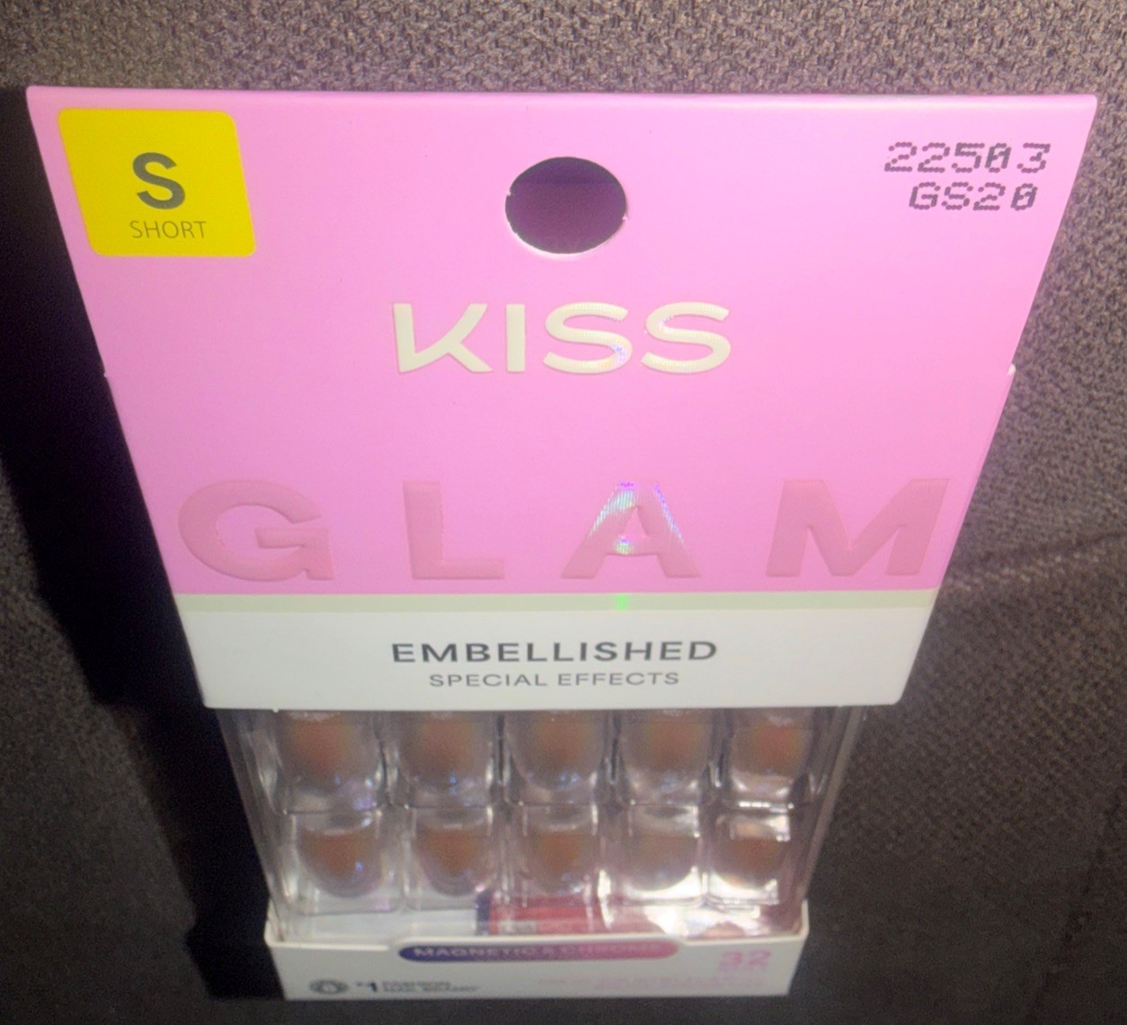 KISS 💅GLAM EMBELLISHED/SHORT SQUOVAL #GS20 – GOLDEN HOUR AFFAIRS Velvety Finish