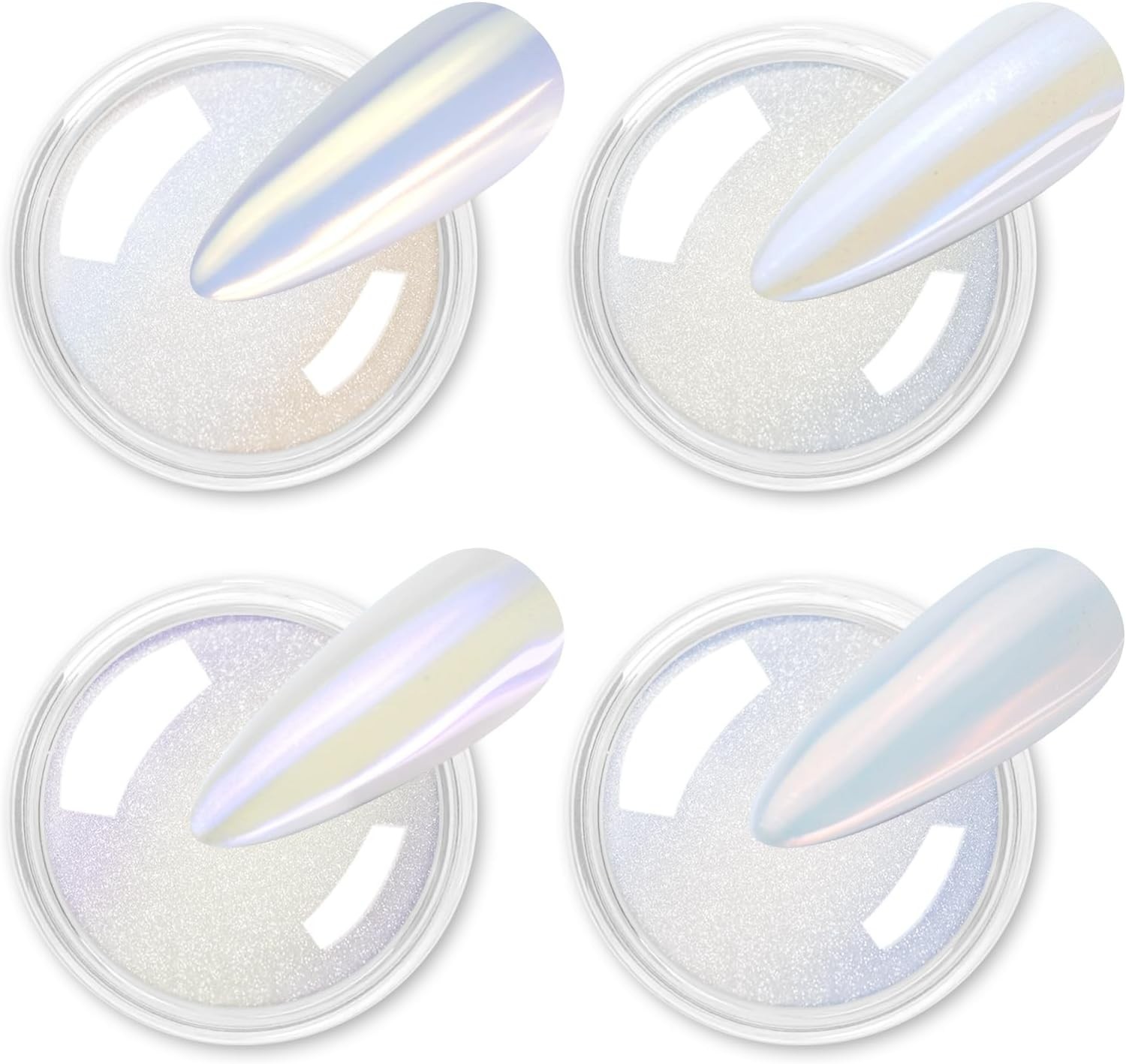 Mermaid Unicorn Chrome Nail Powder Set – 4 Colors for Stunning Manicures