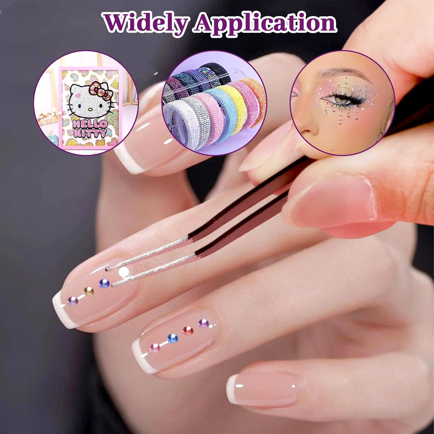 5500Pcs 2Mm 12 Versatile Colors Rhinestone Set for Nail Art | Colorful Flat Back