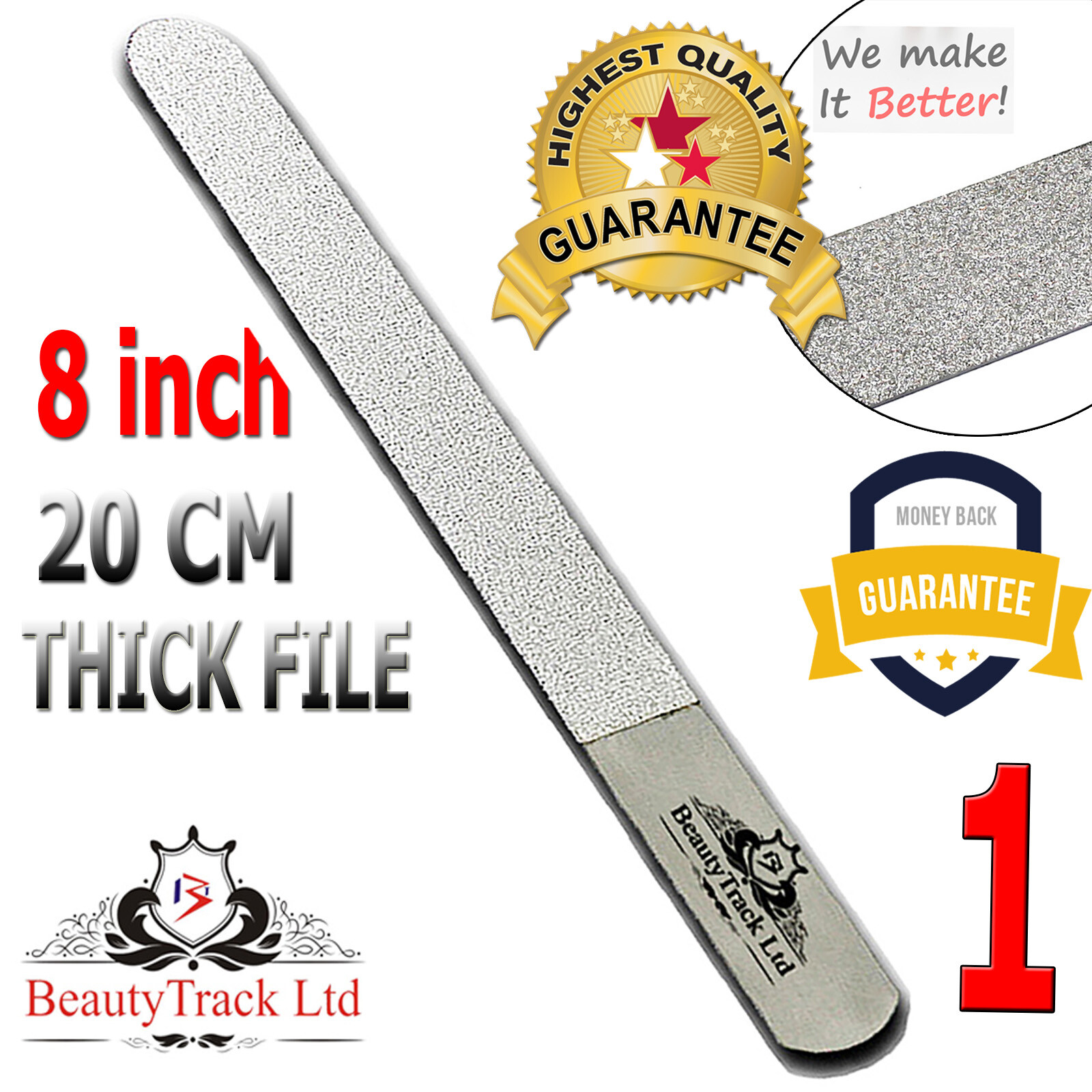 Stainless Steel Foot File Nail Rasp Hard Skin Remover – Four Sided Pedicure File