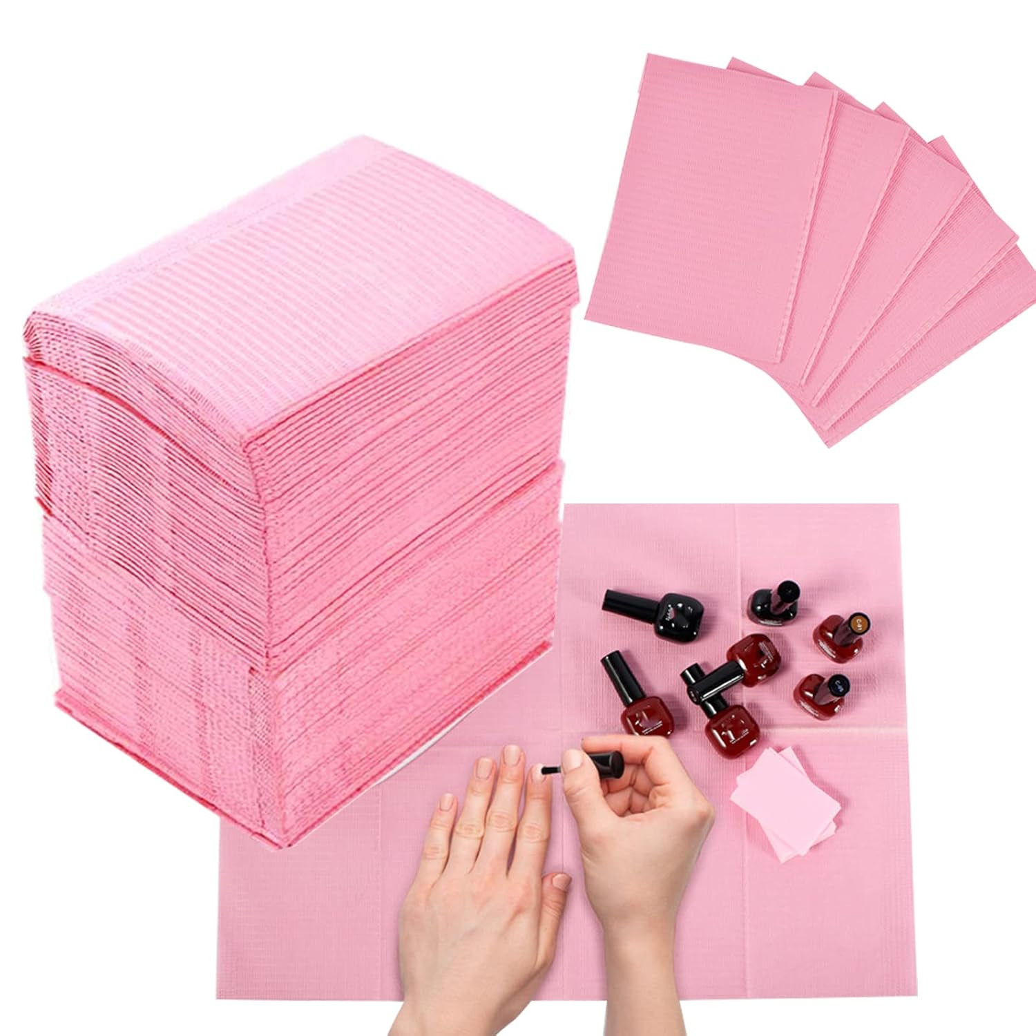 125PCS Disposable Nail Art Table Towels Mat 13″ X 17″ Waterproof 3 Ply Nail Art