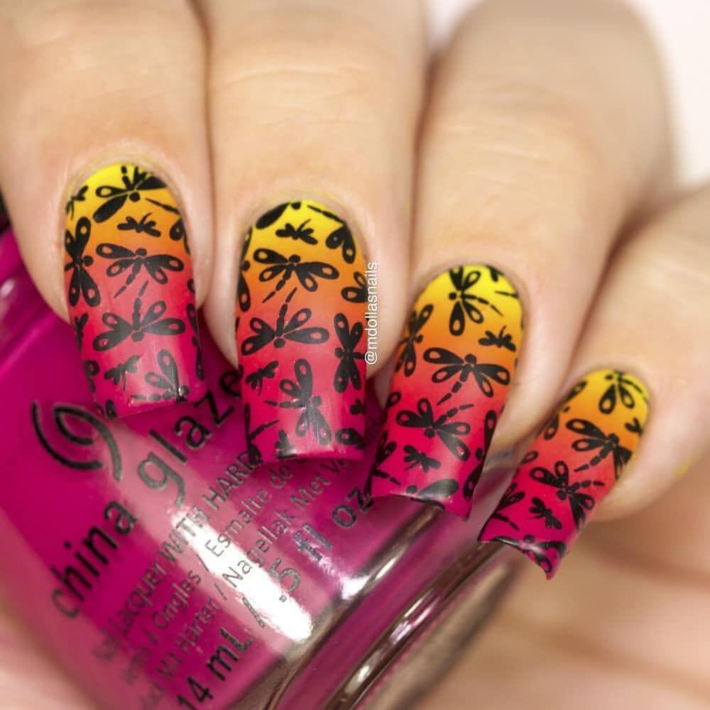 B029 Picnic in the Park Stamping Plate For Stamped Nail Art Design