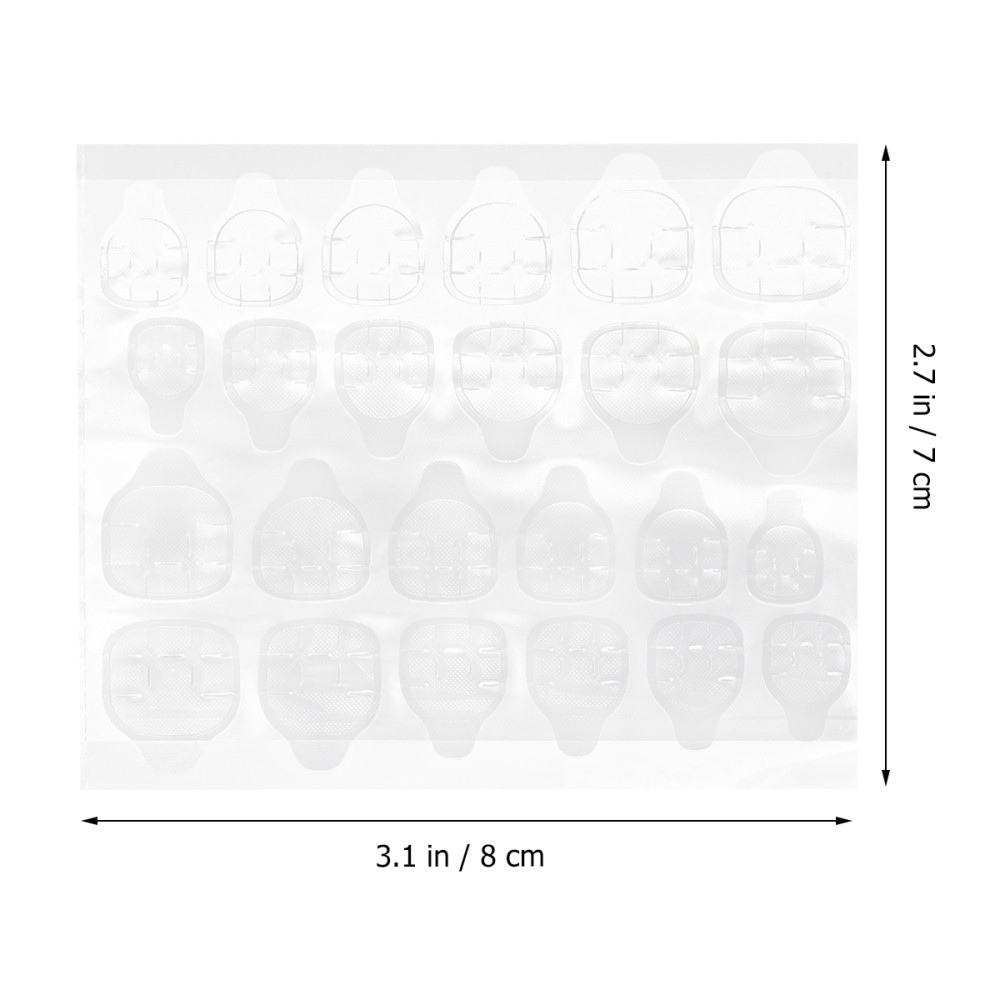 20 Sheets Artificial Nails Attachment for Adhesion Glue Double-sided Sticker