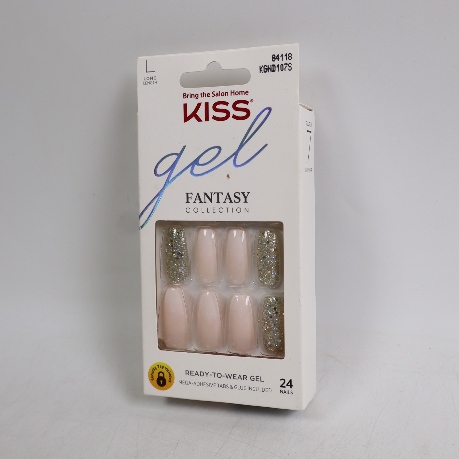 2 PACK KISS Gel Fantasy Collection Press-On Nails, KGND107S Long 24ct