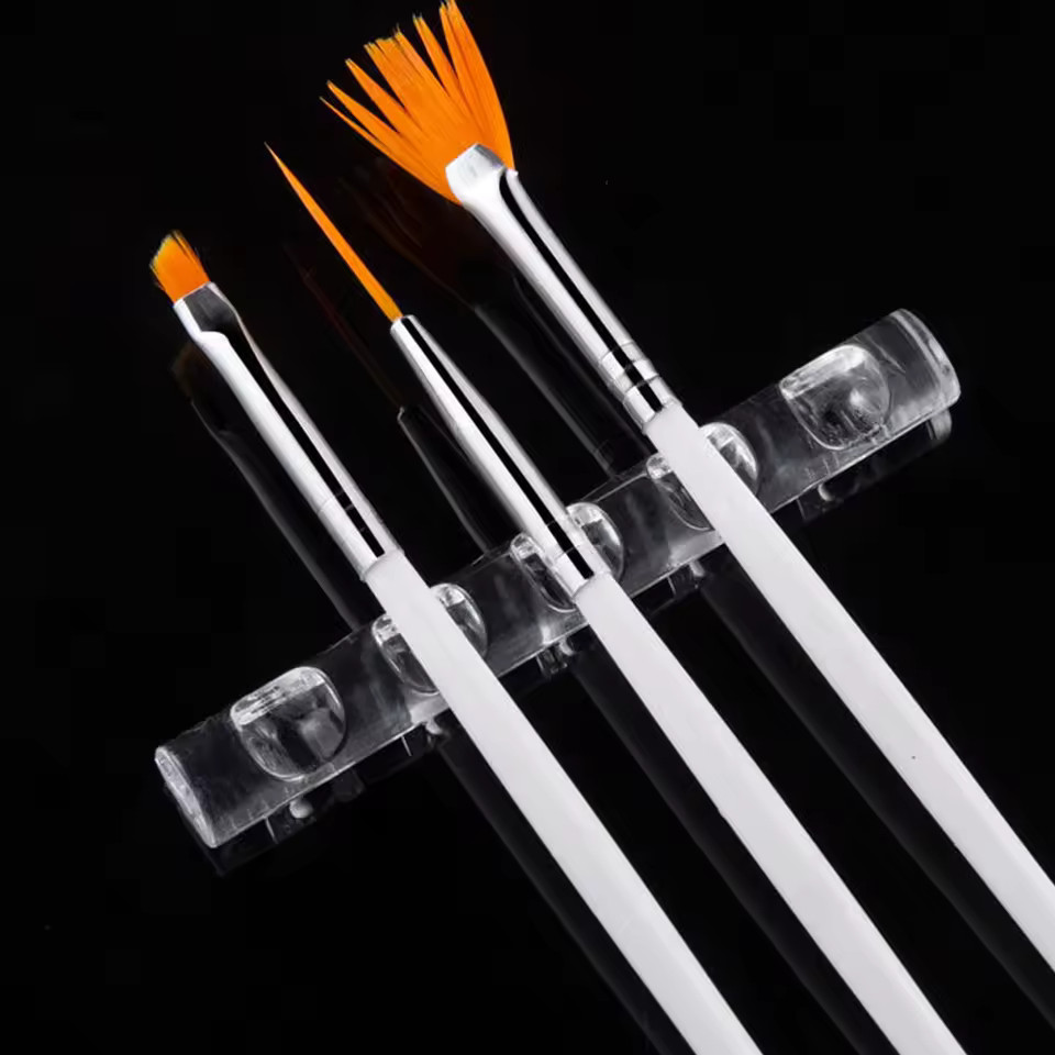 4PCS Nail Art Pen Holder – 5-Groove Acrylic Brush Stand for Salon & Home