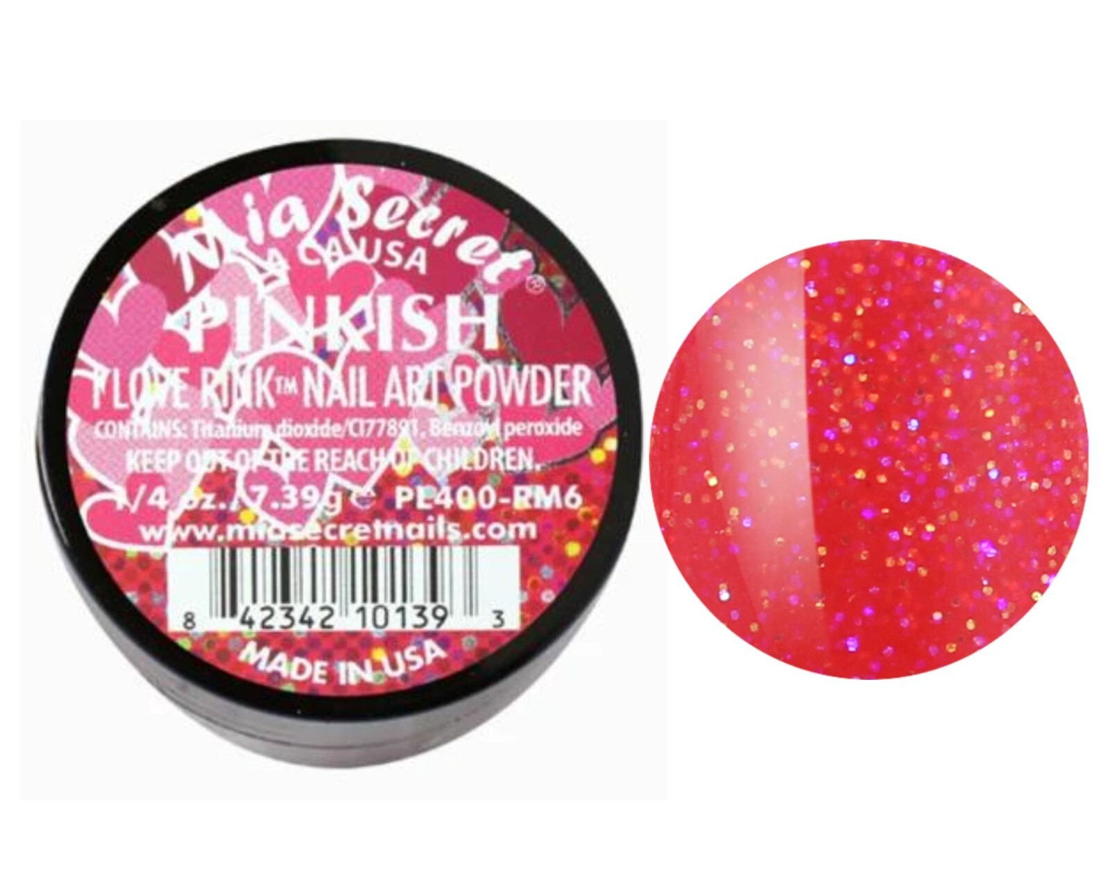 Mia Secret Nail Art Powder I Love Pink Collection (PINKISH) 1/4oz