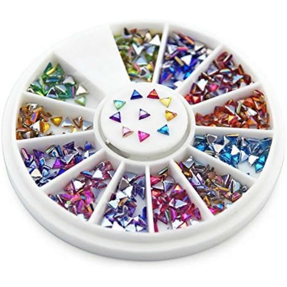 Valentine’s Day Nail Art Decorations 600 Pcs Crystal Glitters Rhinestones