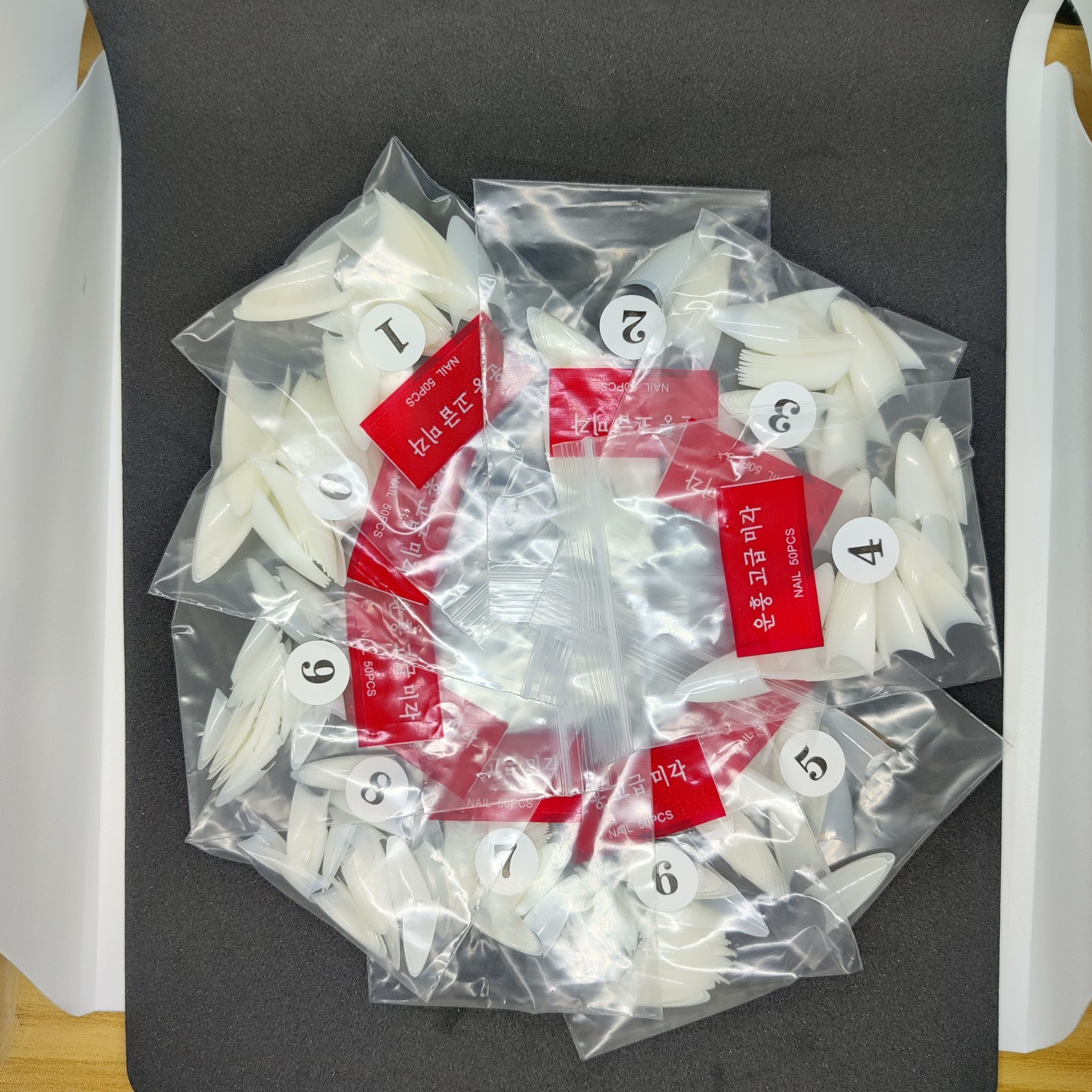 500Pcs Short Point Stiletto Artificial Nail Tips Acrylic French Natural Nails
