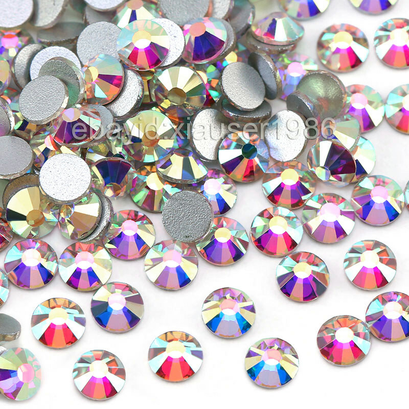 Top quality 1440pcs Crystal AB Rhinestones Flat Back Gems 3D Nail Art Decoration
