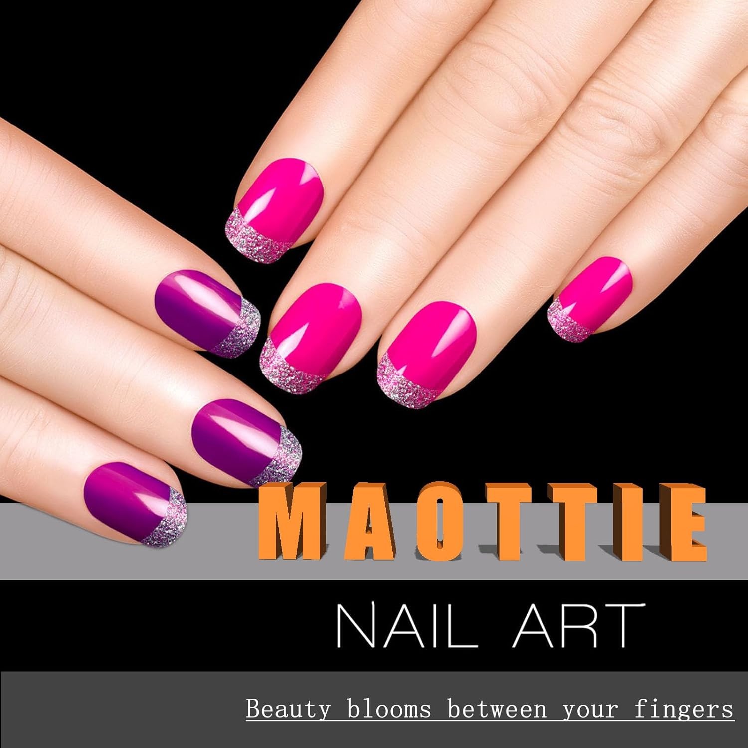 on Nails Short Almond Fake Nails with Designs Pink Nails Press
