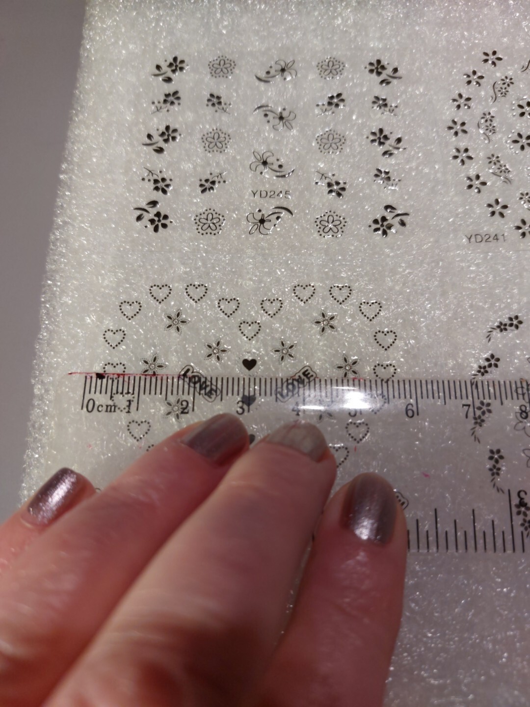 4 X Small Sheets Of Black Nail Art Stickers (Dn287) New