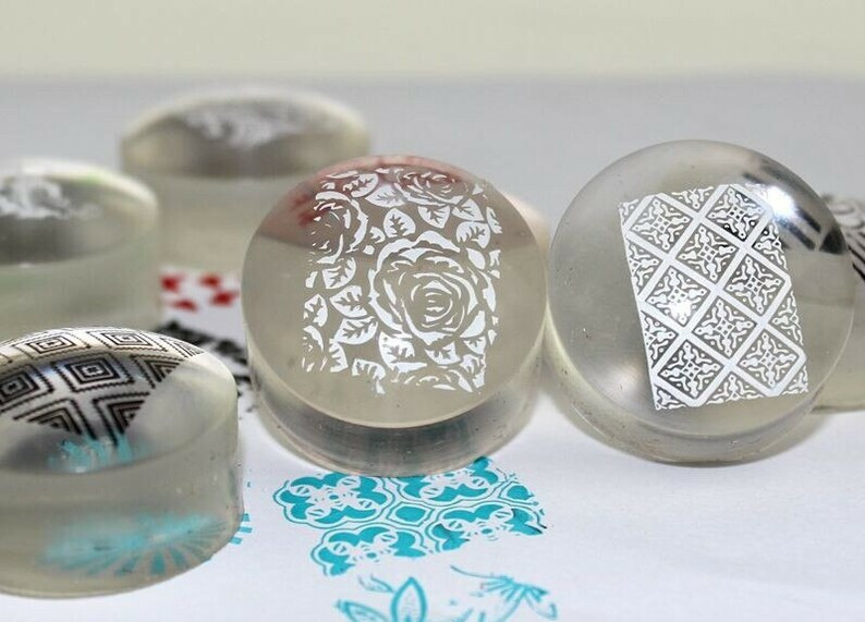 Nail Stamper Replacement Heads for Nail Art Stamping Marshmallow Super Soft 4pcs