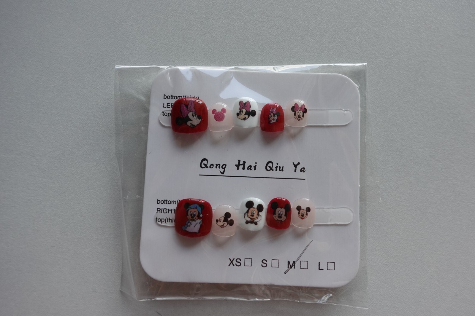10pcs handmade Mickey Mouse Style Nails Press on Nail for Children’s Nail Art