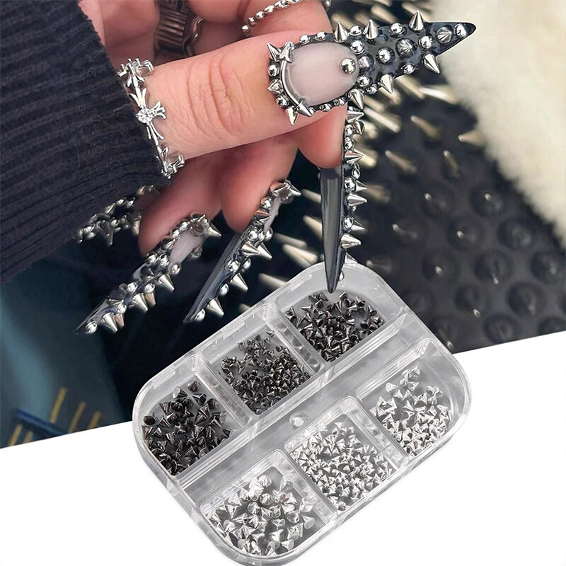 Nail Art Rivet Decor Punk Manicure Spikes Metal Studs Decor Charms Nail DIY