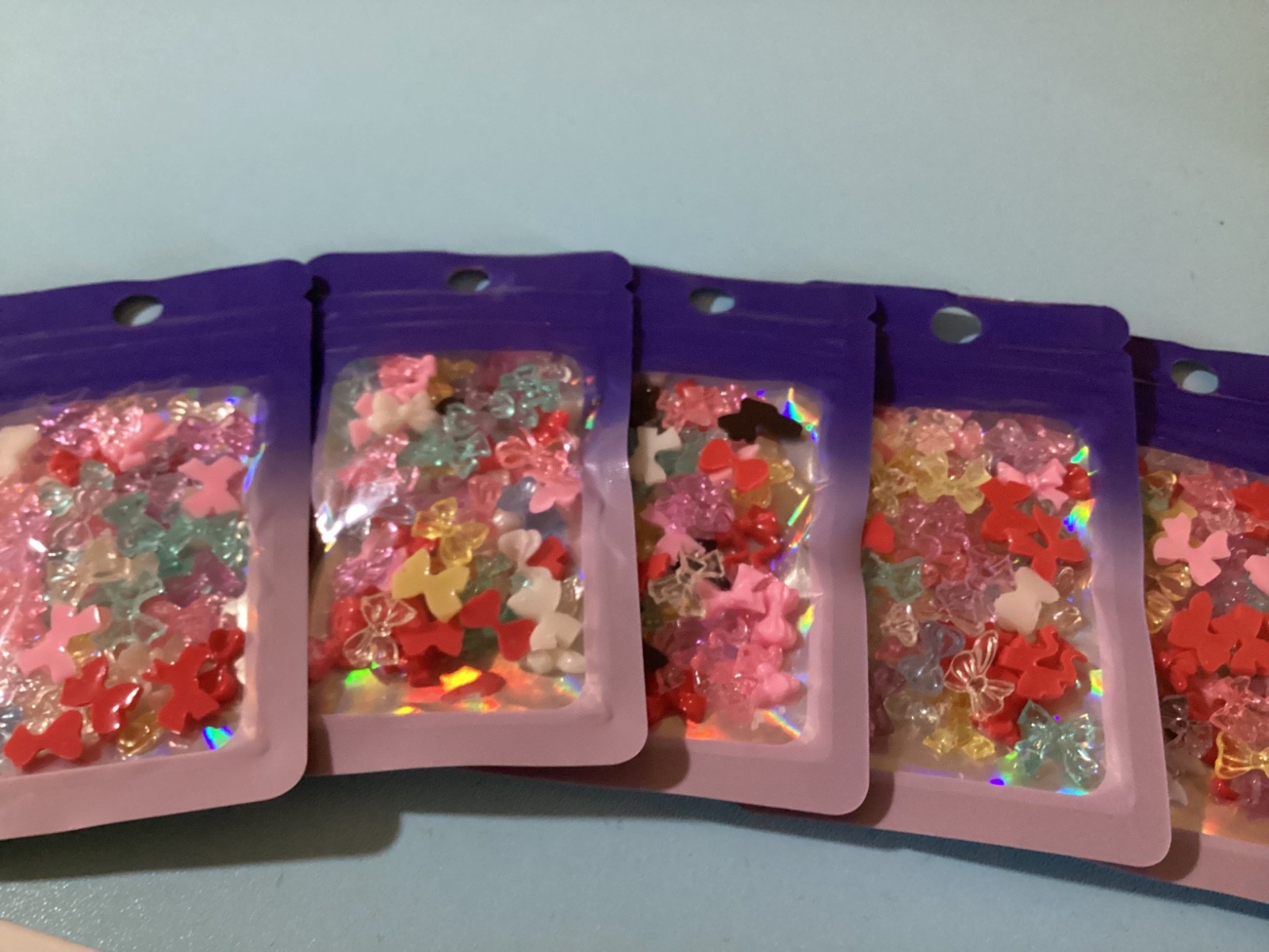 Nail Art Charms Kit, Over Mixed bows different sizes and shapesNail