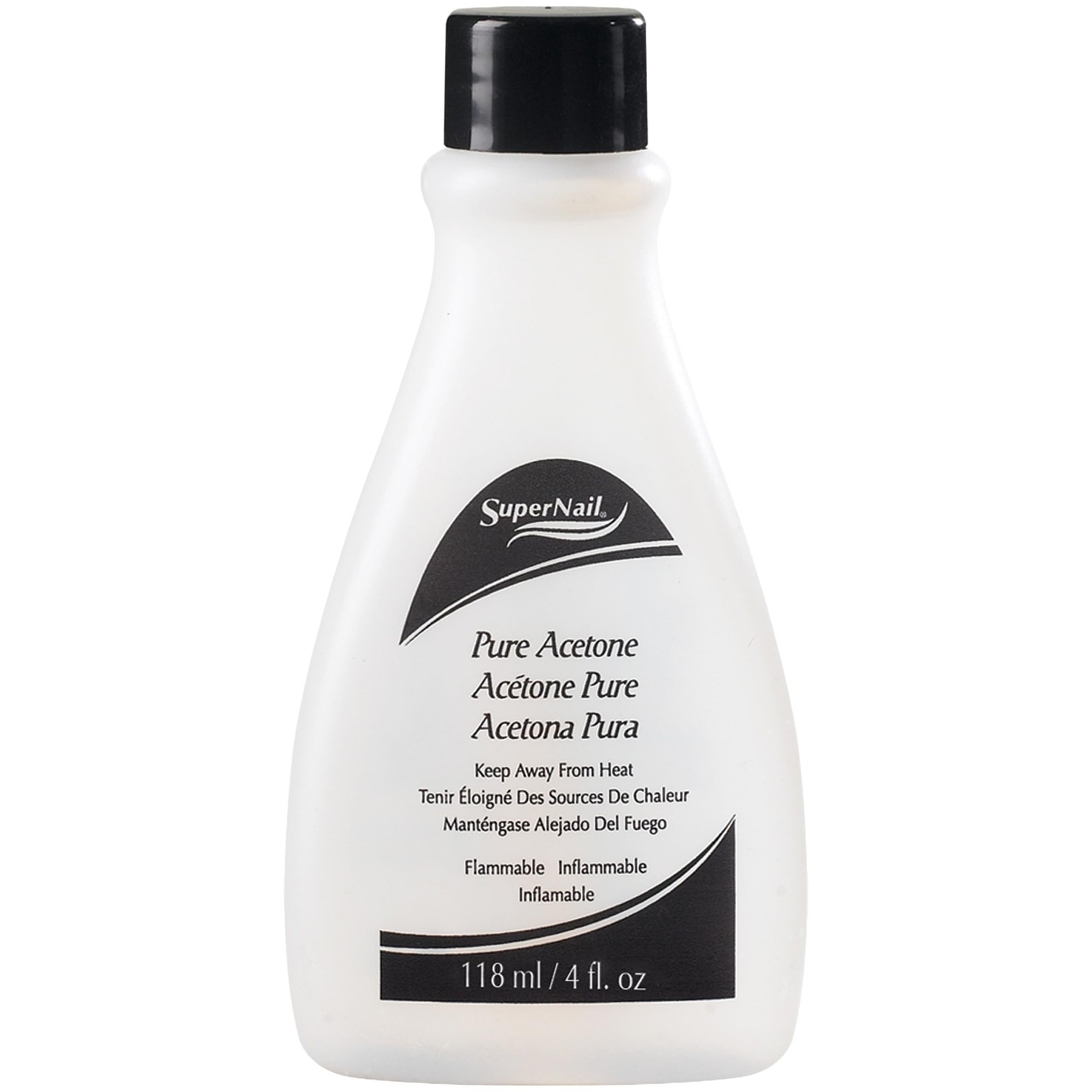 SuperNail Pure Acetone Nail Polish Remover – Fast-Acting 4 Fl Oz (Pack of 1)