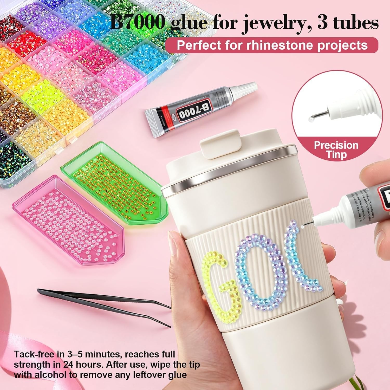 50000Pcs Resin Jelly Rhinestones for Bedazzling kit, 3mm Bedazzler Kits | 40C…