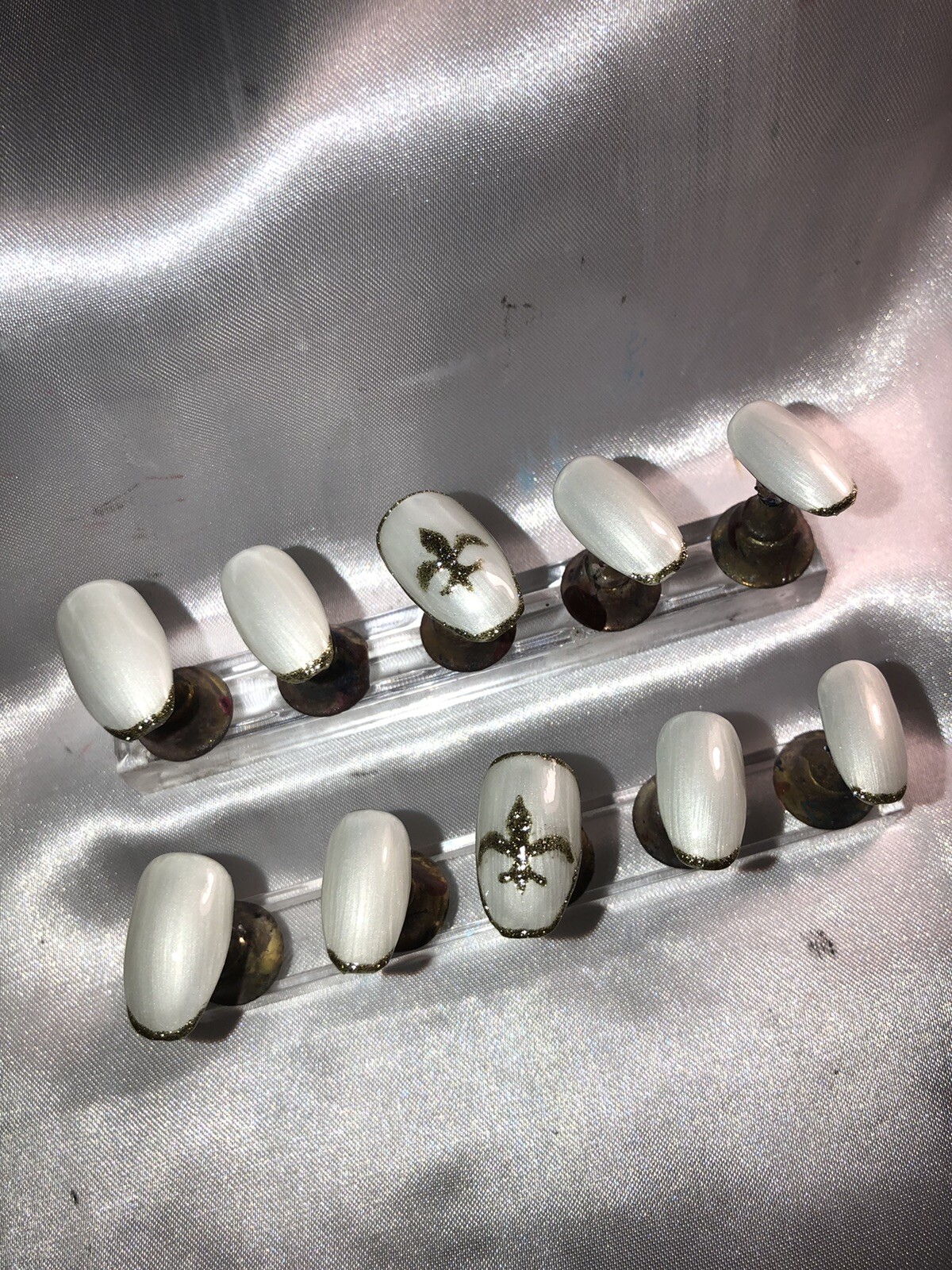 Z NAILZ! Gorgeous Set Of Handmade MARDI GRAS Press On Nails