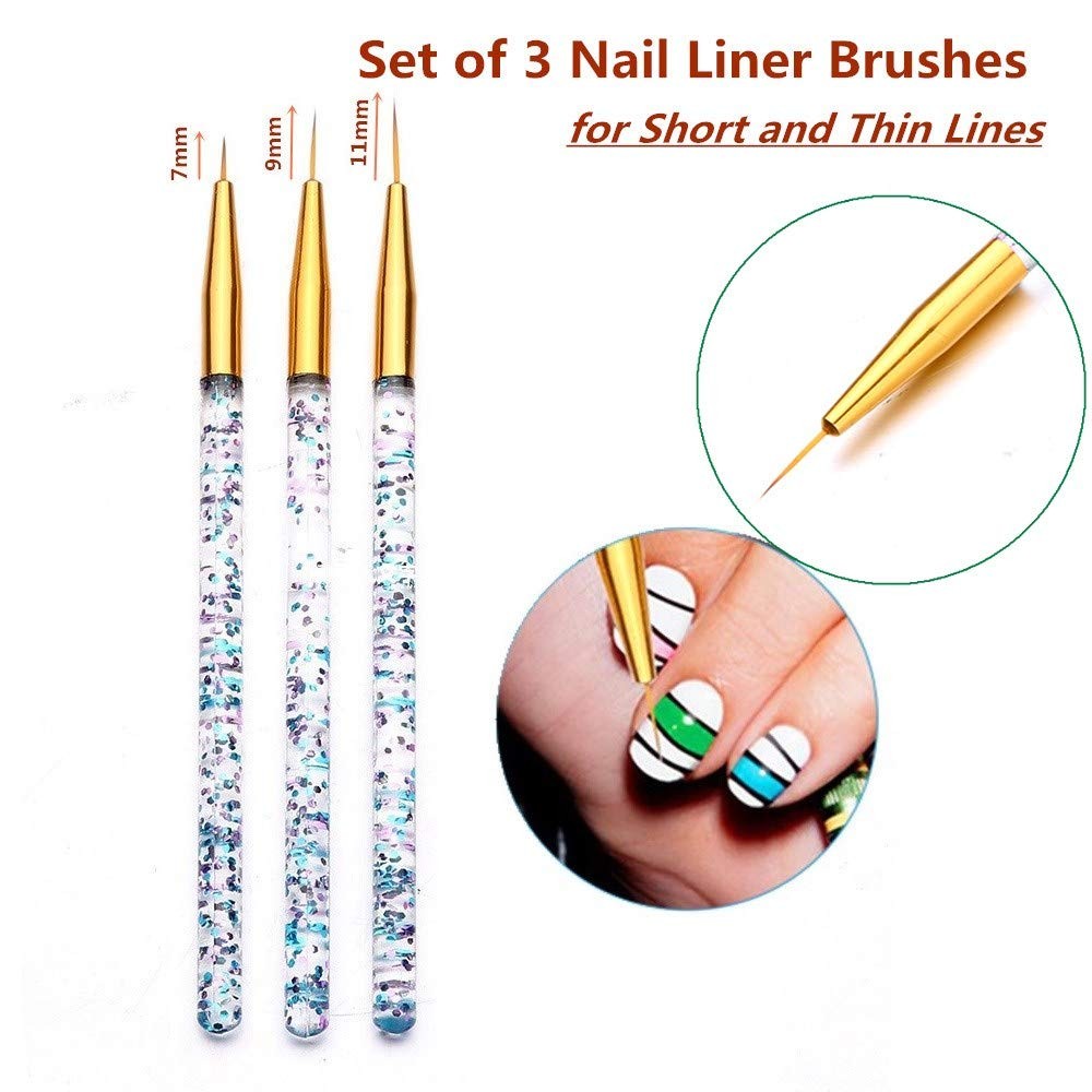31pcs Nail Art Brushes, Nail Art Tool Set, Dotting Tools, Dust Brush, Striping..