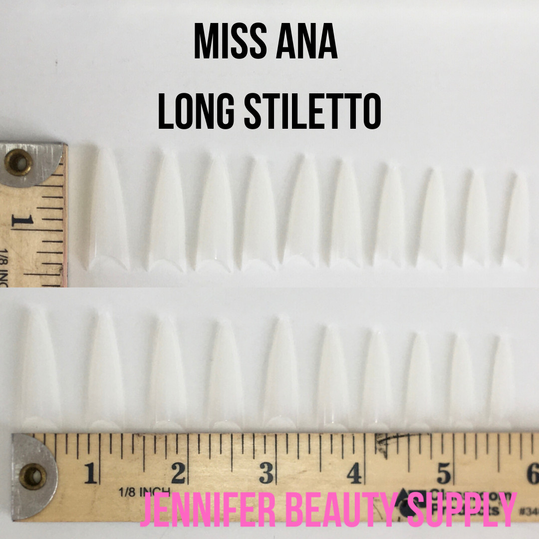 500 PCS STILETTO FRENCH FALSE FAKE ACRYLIC NAIL TIPS COFFIN NAILS LONG