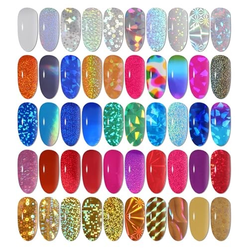 Holographic Nail Foil Laser Metallic Broken Glass Transfer Foil Nail Style 1