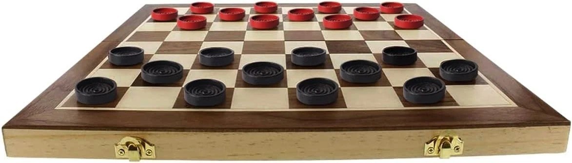 26 Red and Black Checkers Pieces Only * 1.125 inch Wooden Checker for…