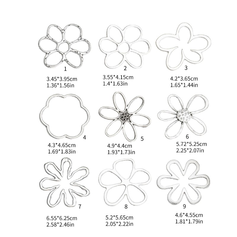 Jewelry Making Irregular Flower Bead Earring Dangle Pendant 3D Flower Charm