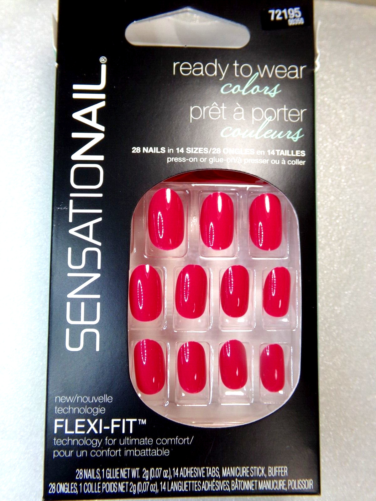 SensatioNAIL Nails, Glue on, Short Length, Pink, Oval shape
