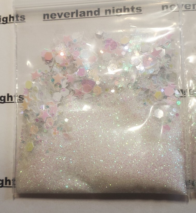 White Winter Iridescent Wedding “Snow” Nail Glitter Sparkle 1tsp