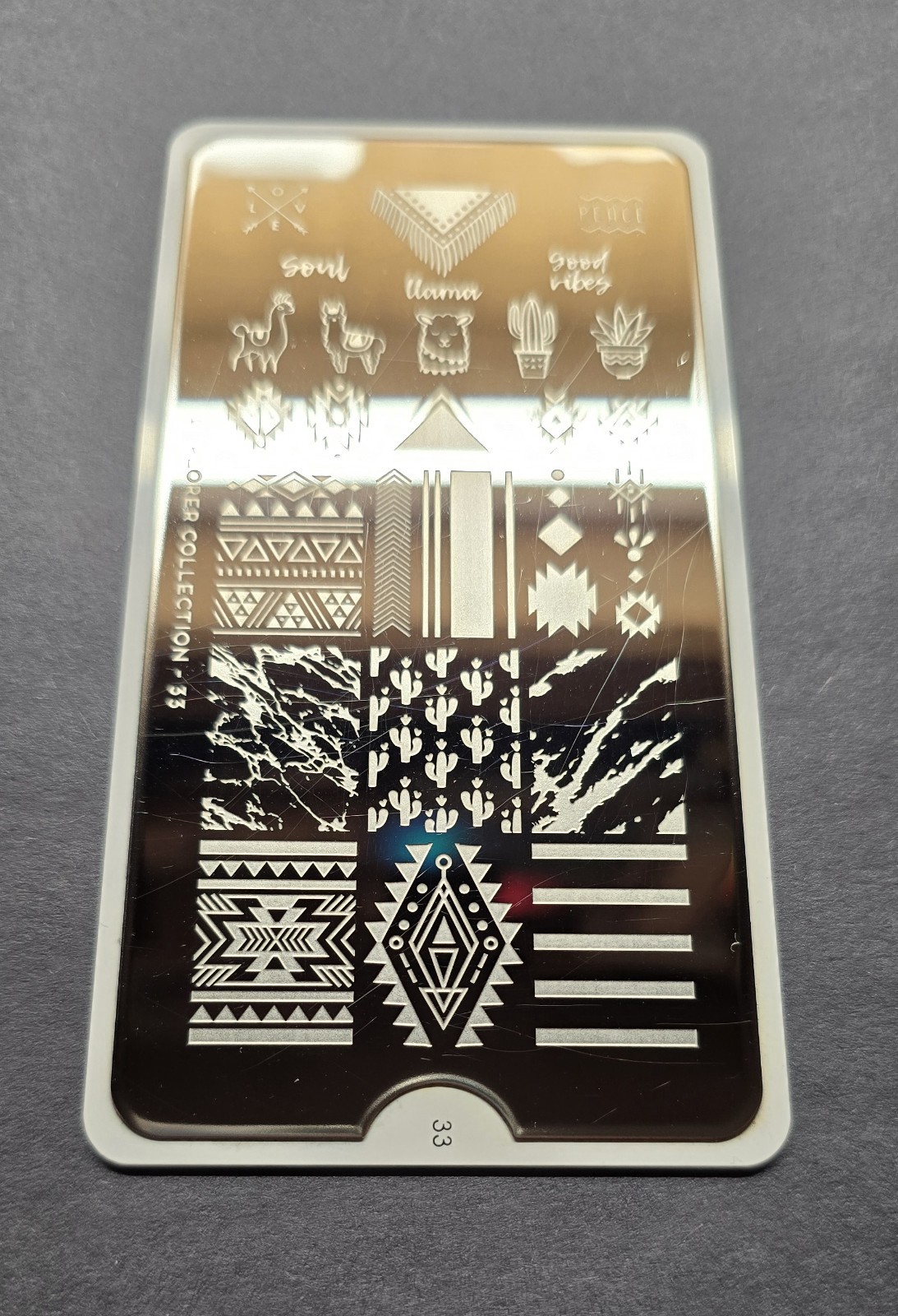 MoYou-London Explorer 33 Nail Stamp Plate Cactus Desert Succulent Western Llama