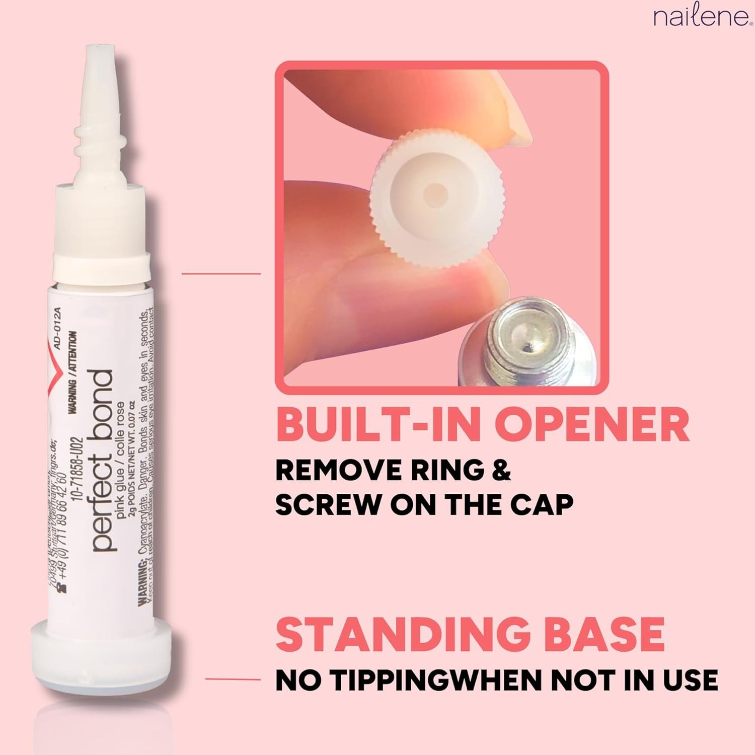 Nail Glue 2Pk Super Strong Quick Dry Adhesive For Acrylic Press On Nails Repair