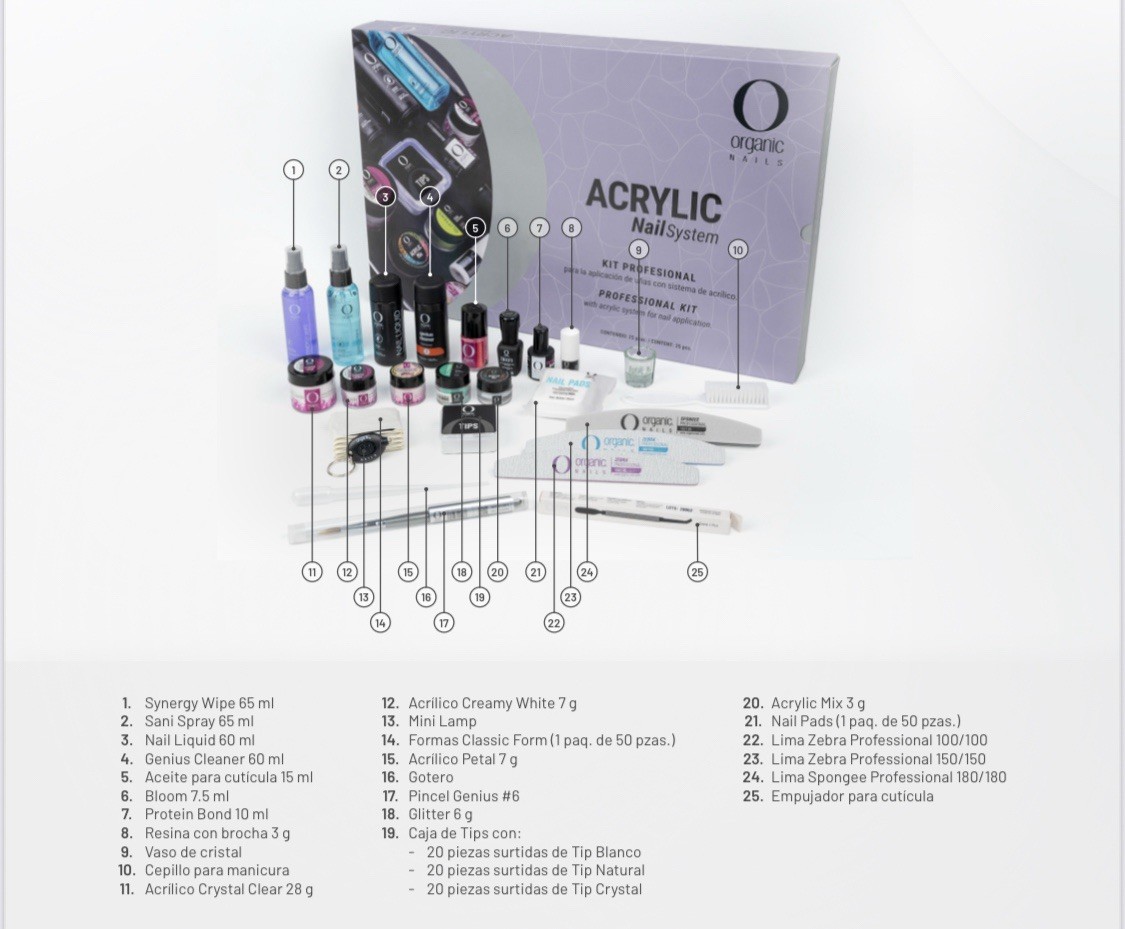 kit organic nails Con Corta Tip Gratis