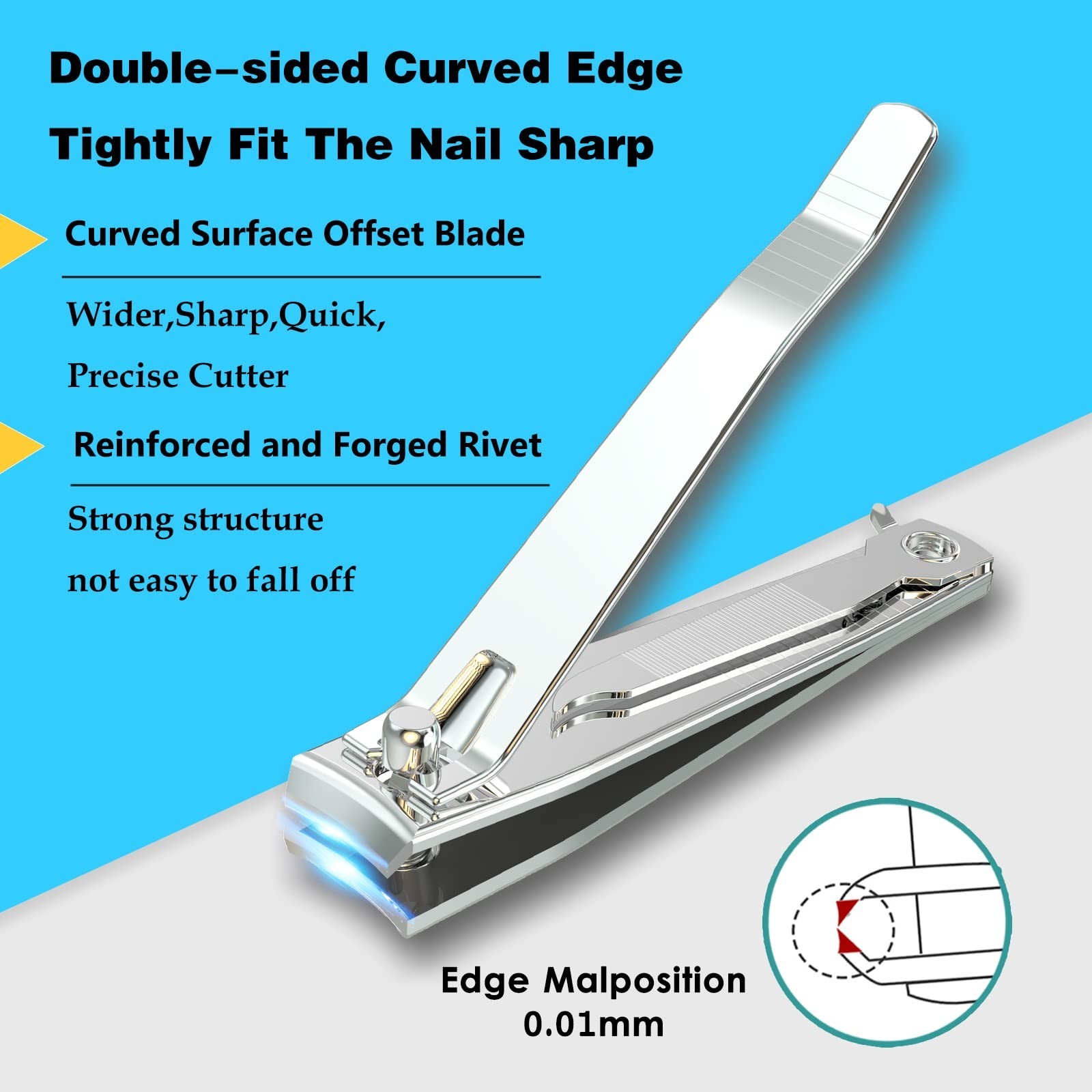 firiKer Nail Clipper Set,Premium Stainless Steel Fingernail and Toenail Clipp…