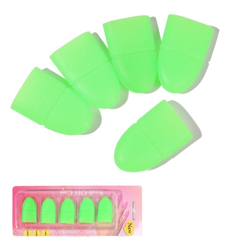 Removal Caps Remover Reusable Clips Fingertips Gel Polish Soak Nail Art Silicone