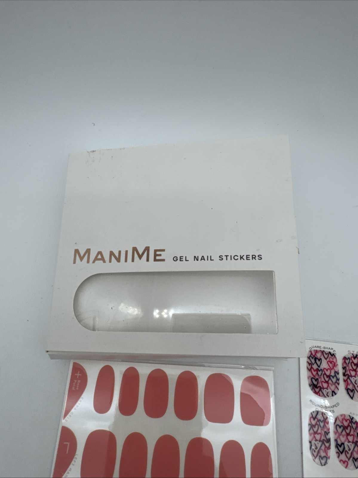 ManiMe Stick-On Gels Press-On Nails Lot 6 Pink Vegan Cruelty-Free