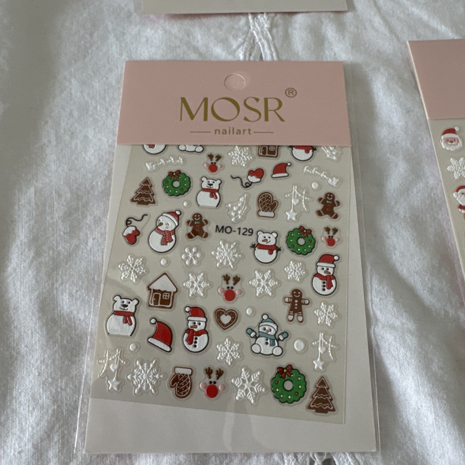Lot Of 4 Cards Of Nail Decals / Stickers Christmas Theme So So Festive🎁🎄
