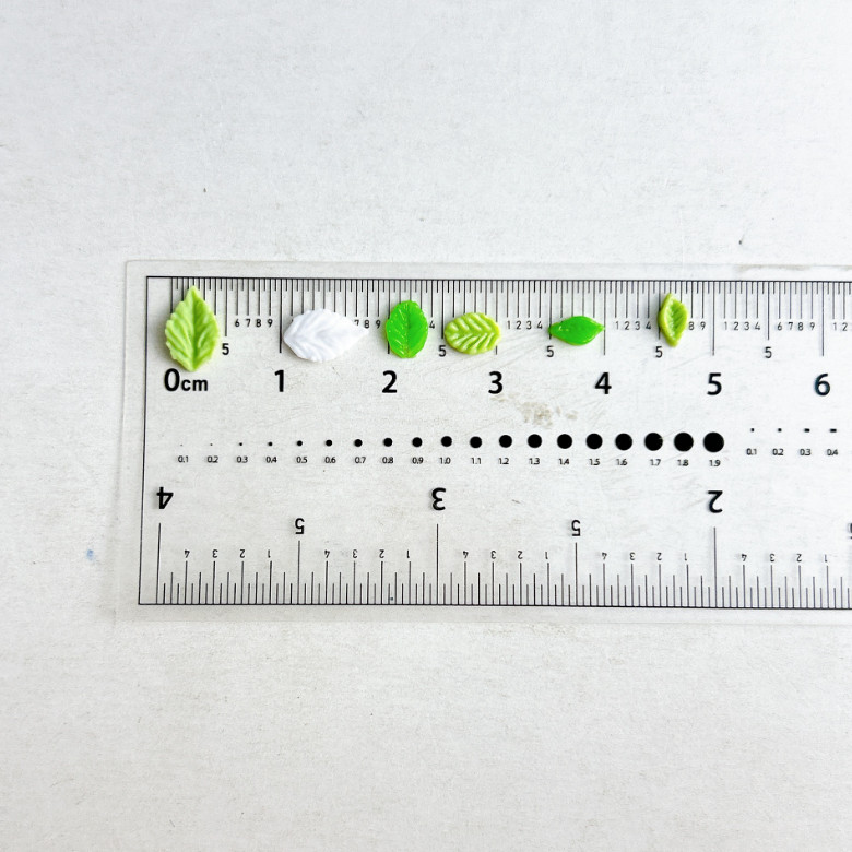 20Pcs Mixed Nail Art Charms Jewelry Accessories Resin Spring Green Leaf NH25