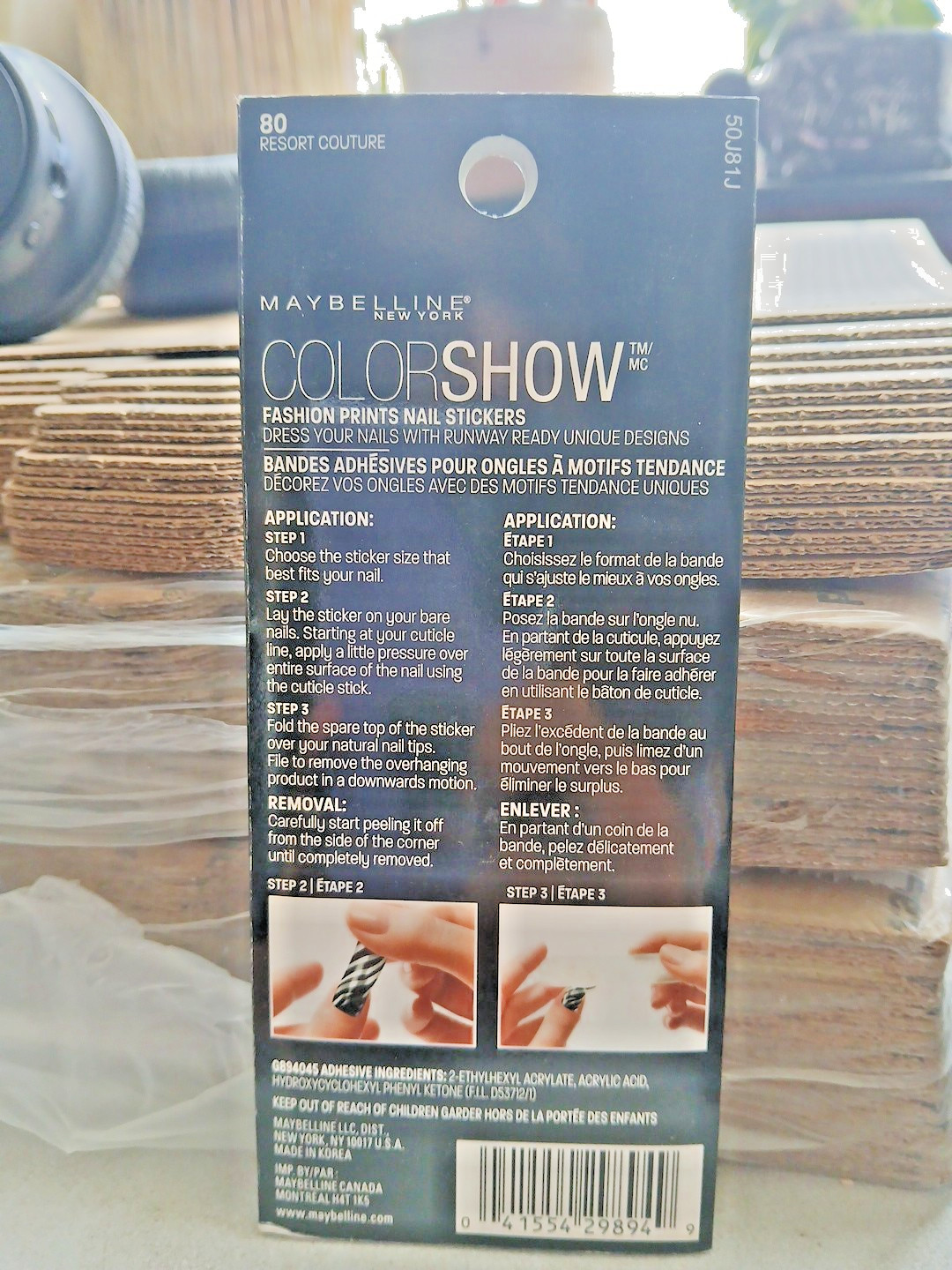 Maybelline Color Show Fashion Prints Nail Stickers 80 Resort Couture Art Wraps