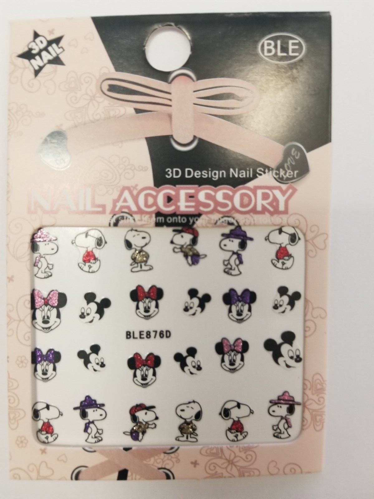 Disney Mickey ,Betty Boop 3D Nail Art Sticker Decal USA Seller Free Fast Ship