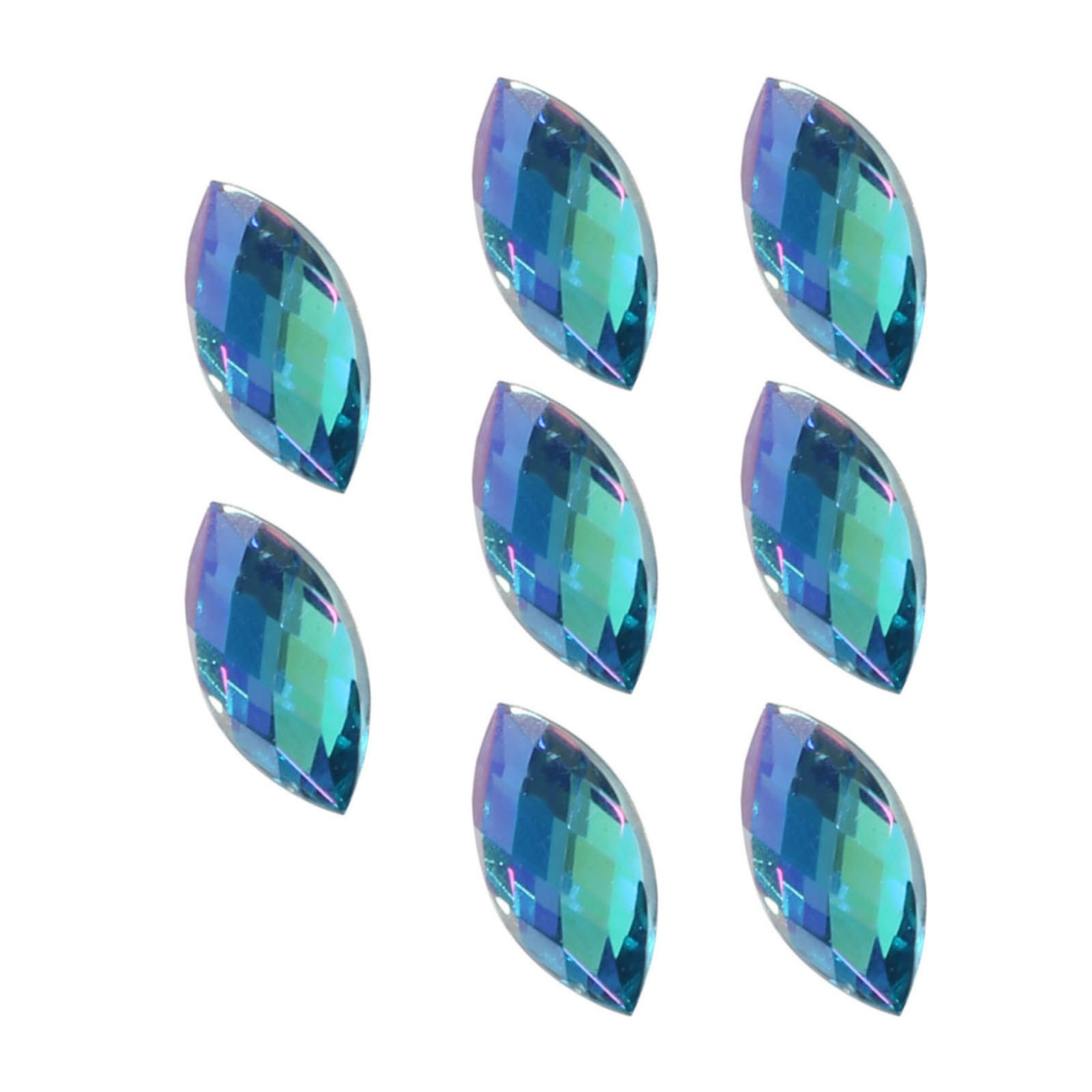 ¦Colorful Horse Eye Shape Acrylic Rhinestones Flat Back Art Accessories(Light