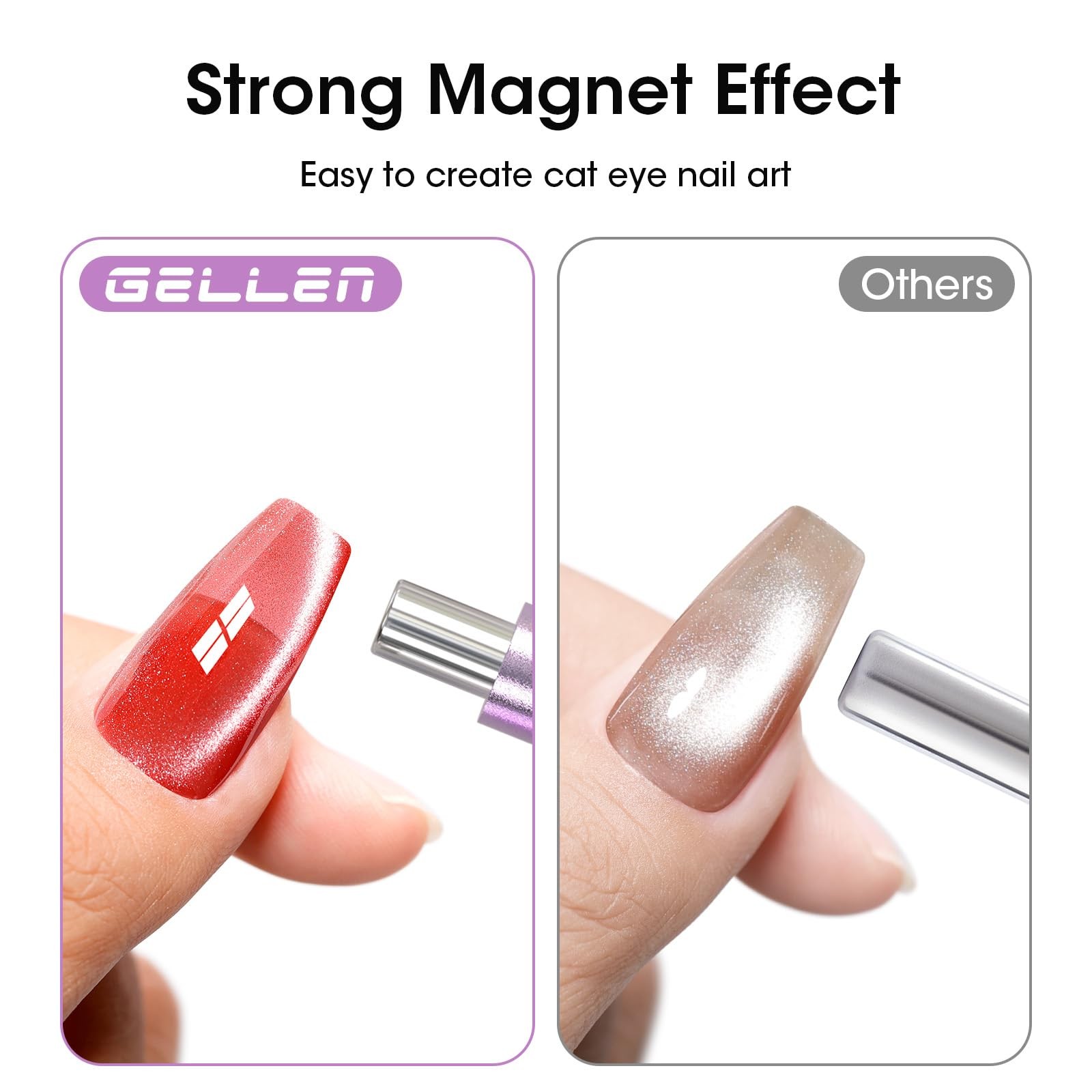 Double-Ended Cat Eye Magnet Stick for Nail – Dual Cat Eye Gel Nail Polish Stu…