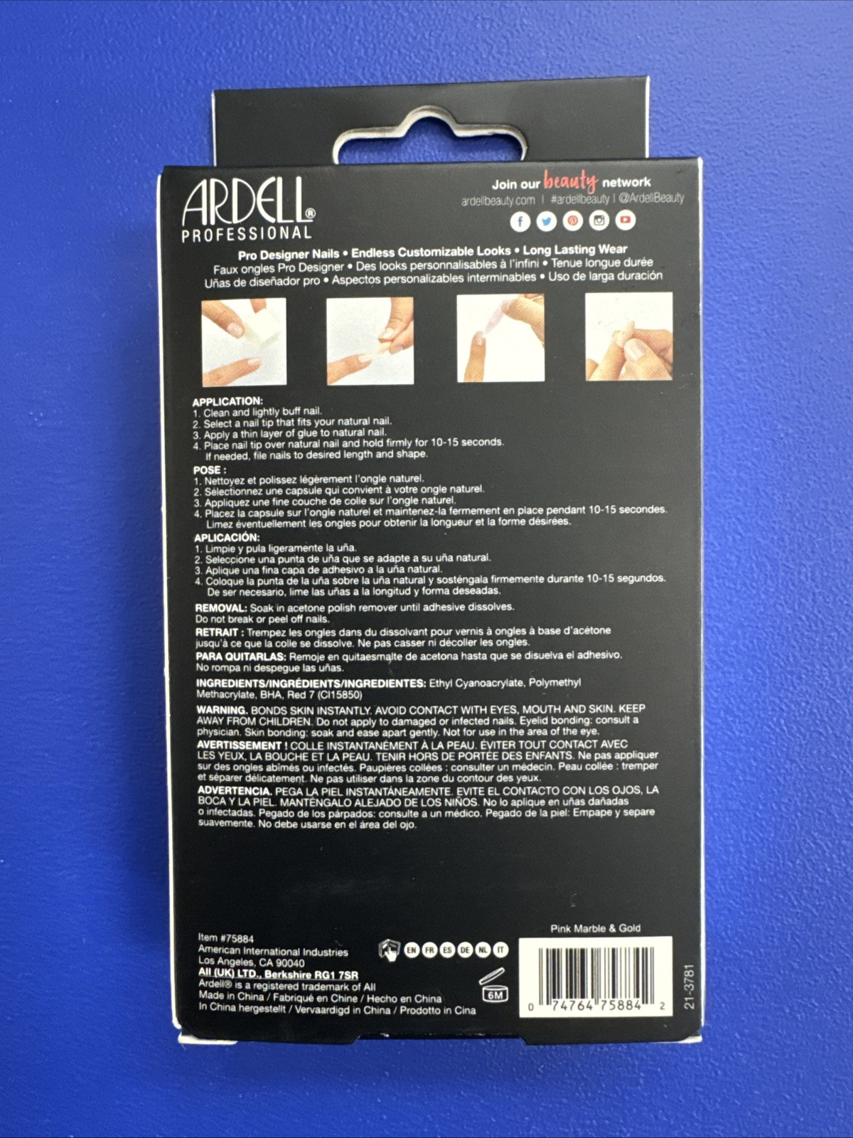 Ardell Professional Nail Addict PREMIUM, 24 Nails – CHOOSE SHADE!