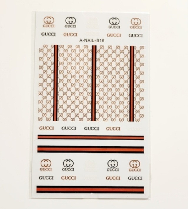 NWT NAIL ART DESIGN SELF-SEAL STICKERS SOLID TAN, RED, WHITE, & BLACK N°31!