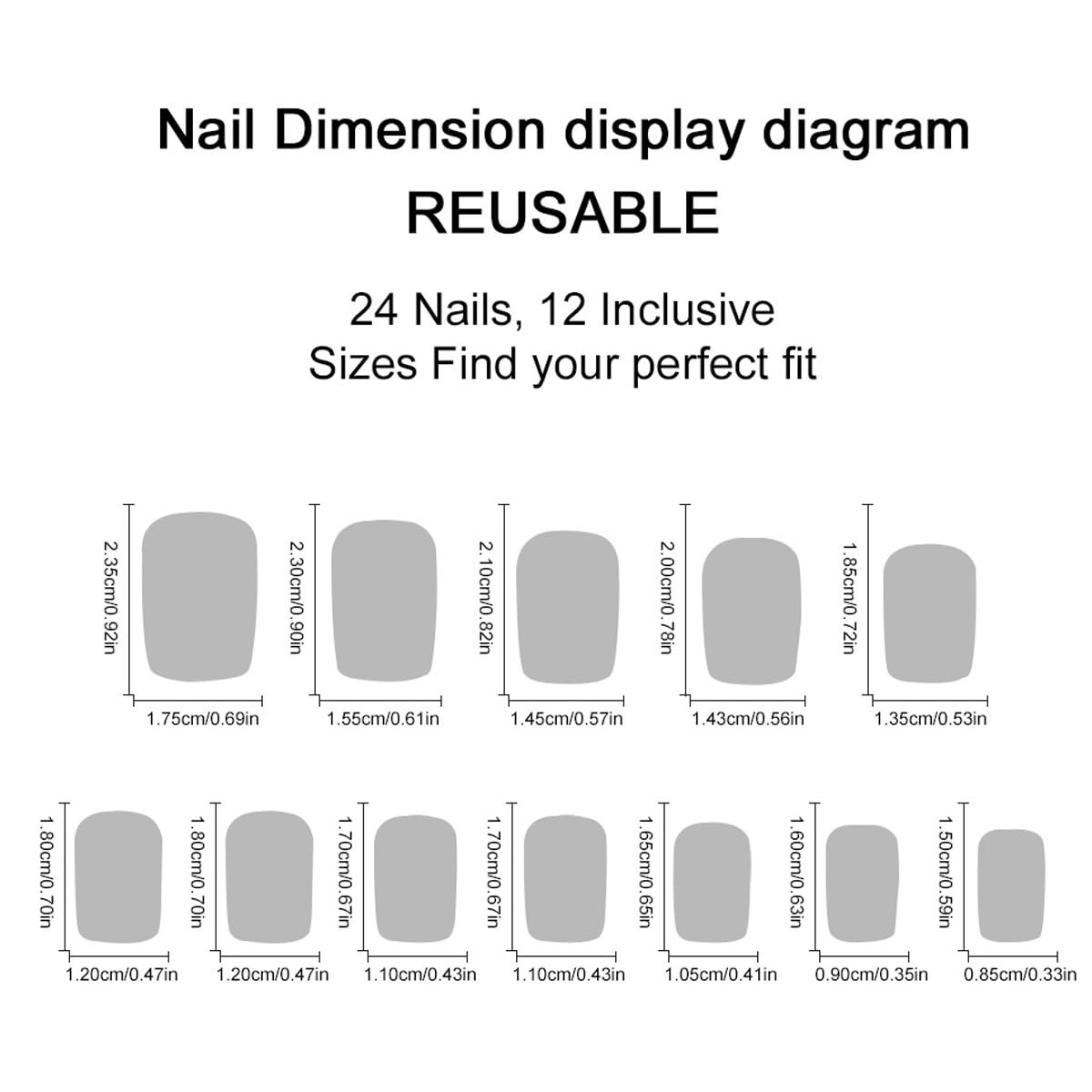 Short Almond Press on Nails, Square Glossy Nude False Nails with Glue, Reusable