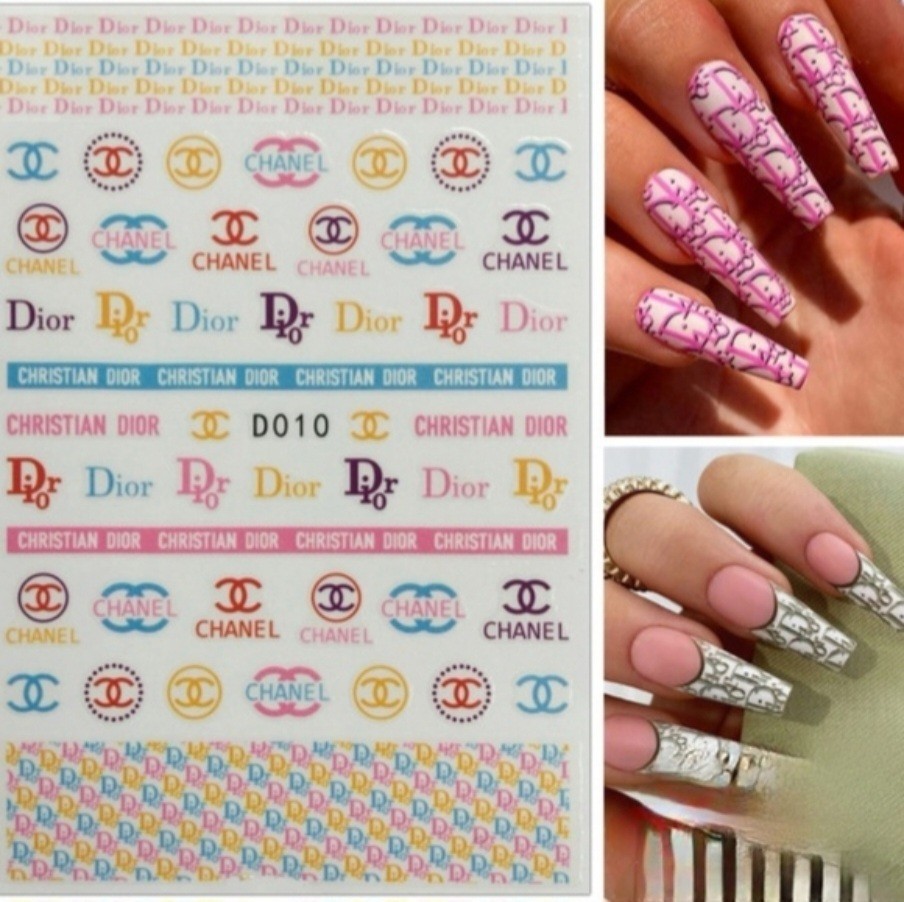 NWT NAIL ART DESIGN SELF-SEAL STICKERS: PASTELS N°105!